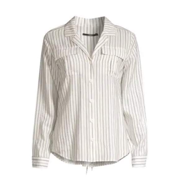 J Brand Stripe Button Down Top Size M - Picture 4 of 5